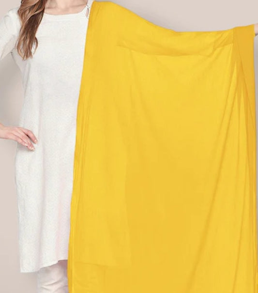 Pure cotton yellow dupatta