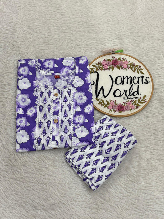 Purecotton coordset (Lavender flora)