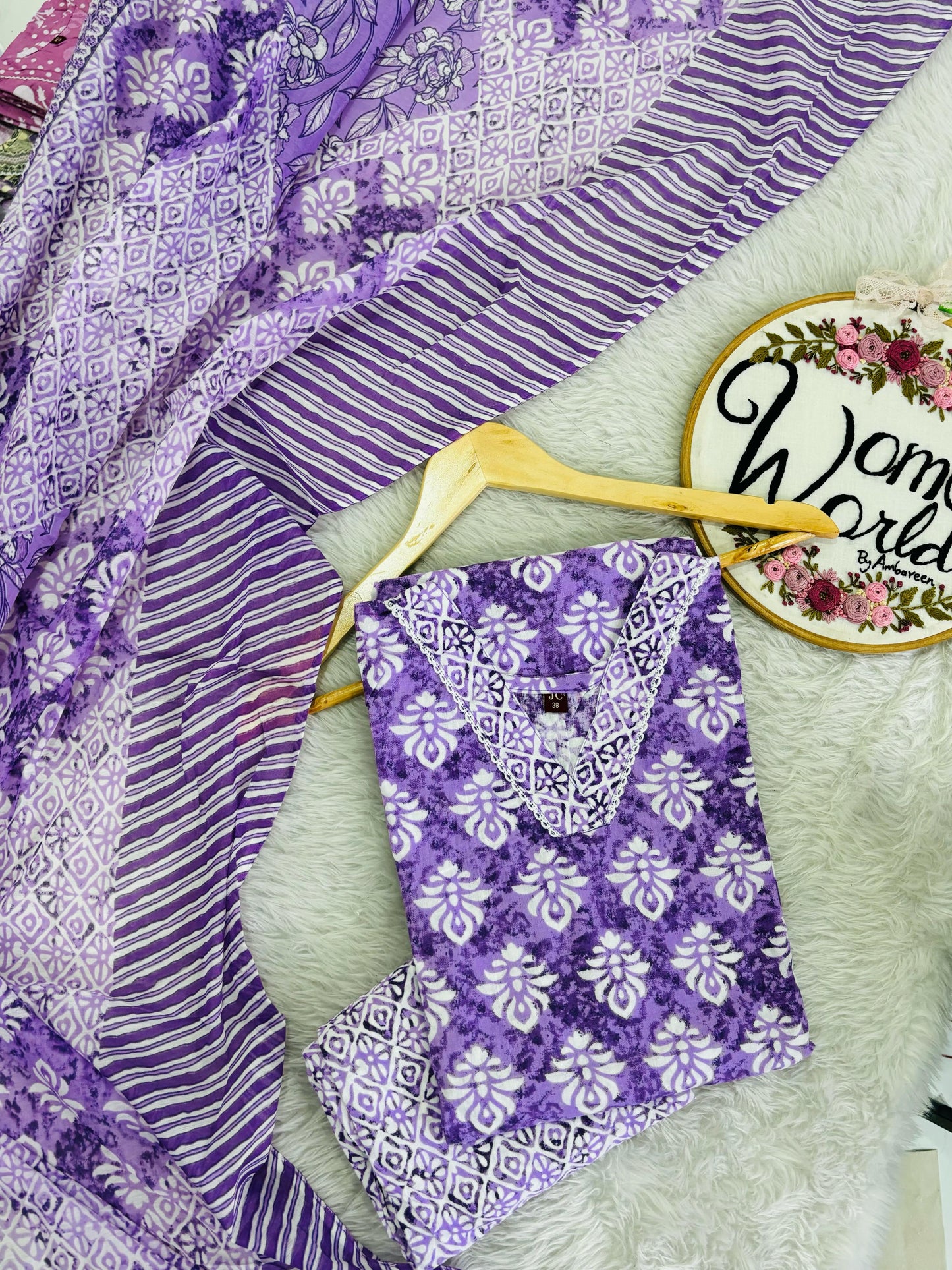 Lavender lust premium cotton suit