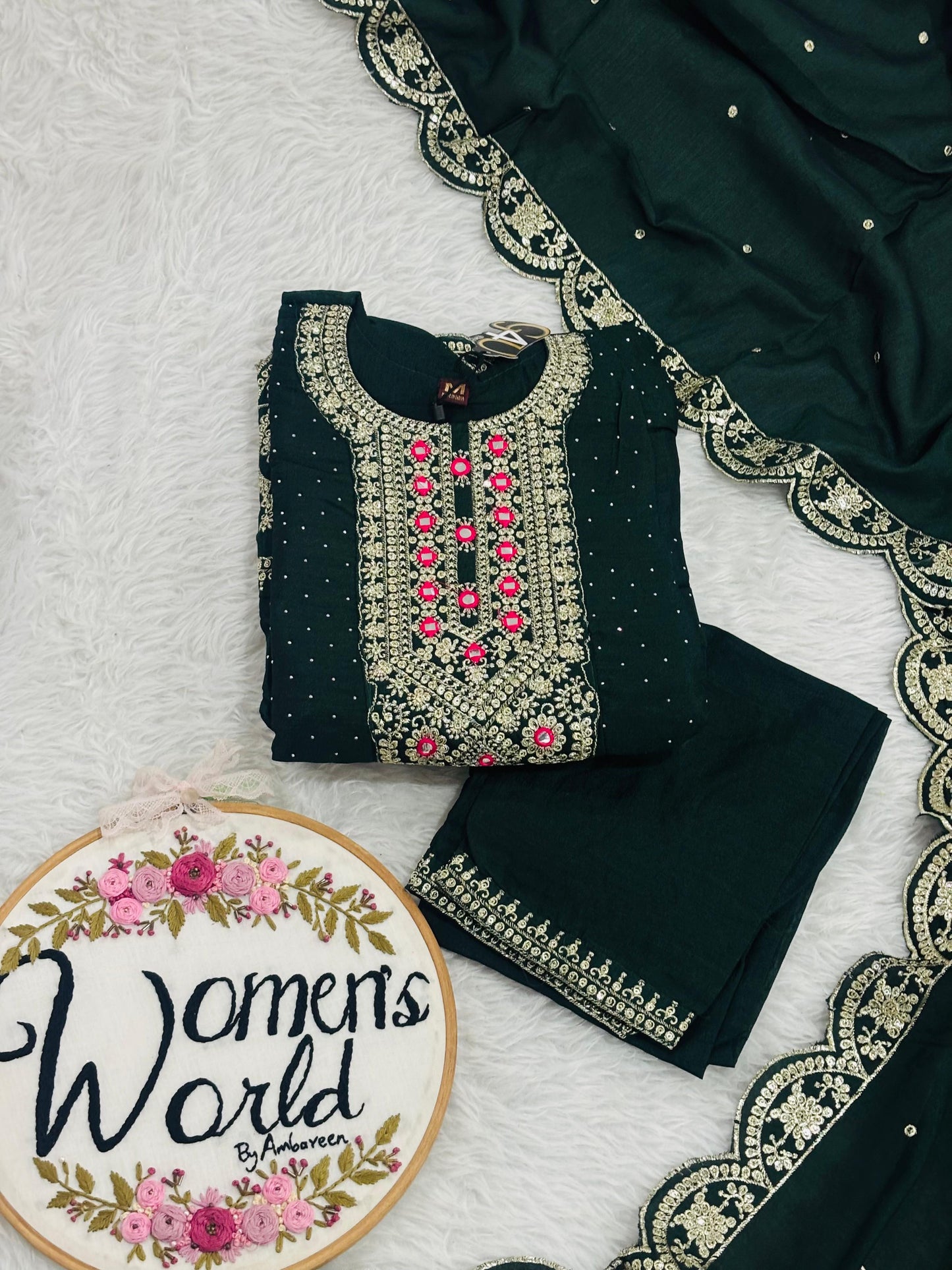 Anarkali suit vichitra silk