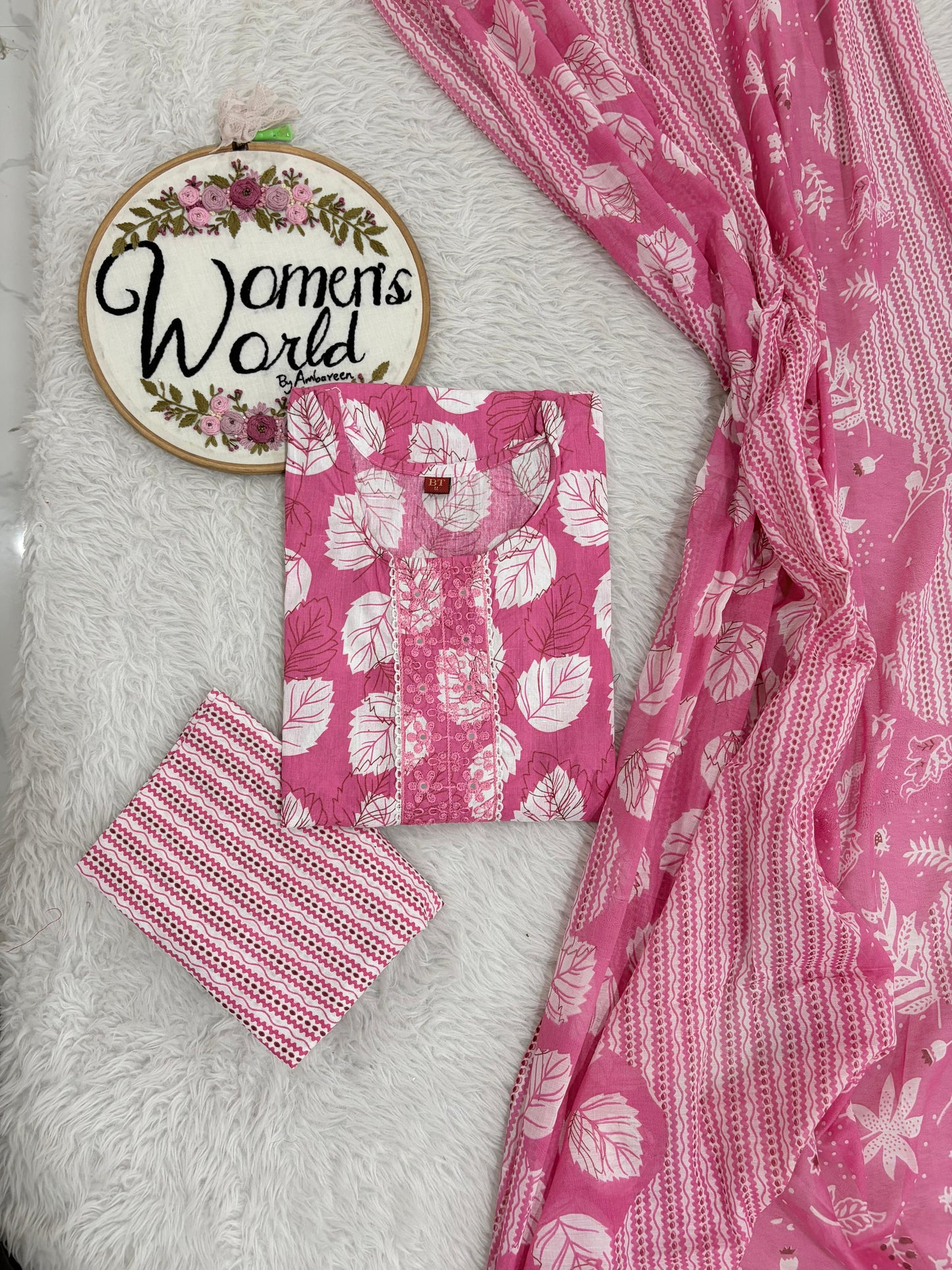 Summer collection cotton 3 pc suit